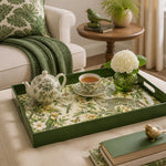 Ramadan & Eid al-Fitr Plastic Serving Tray – Jungle Toile Menagerie plastic serving tray shown in a rectangular styled scene.