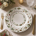 Christmas Decorative Plastic Plate – Holly Bell Gift Border - MintiHome