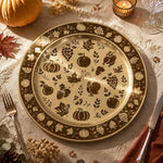 Thanksgiving Charger Plate in Warm Beige for Autumn Tables - MintiHome