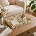 Tropical Floral Serving Tray - Blush Wedding Decor - MintiHome