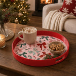 Red Plaid Bow Christmas Plastic Serving Tray – 40x26 - MintiHome