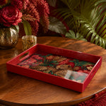 Leopard Print Floral Serving Tray – Botanical Safari Design - MintiHome