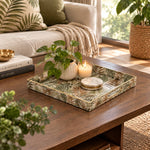Daily Decorative Plastic Serving Tray – Muted Palm Frond Watercolor - MintiHome