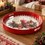 Christmas Decorative Serving Tray – Gingham Candle Gathering - MintiHome