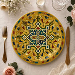 Golden Moroccan Geometric Ramadan Decorative Charger Plate - MintiHome