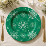 Christmas Green Gingham Charger Plate - Snowflake Cottage - MintiHome