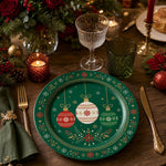 Green Hanging Ornaments Christmas Charger Plate – Snowflake - MintiHome