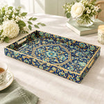 Ramadan Decorative Plastic Serving Tray – Ogee Rosette Medallion full-print plastic serving tray shown in a product view.