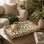 Christmas Decorative Plastic Serving Tray – Wreath Holly Botanical - MintiHome