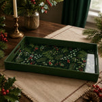 Christmas Tree Green Plastic Serving Tray - Holiday Ornament - MintiHome