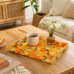 Orange Grove Serving Tray - Honey Gold Citrus Decor - MintiHome
