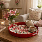 Pink Lily Floral Plastic Serving Tray – Soft Bloom - MintiHome