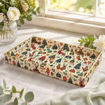 Christmas Reindeer & Gold Botanical Plastic Tray – Festive Platter - MintiHome