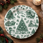 Christmas Decorative Charger Plate – Santa Toile Sleigh - MintiHome