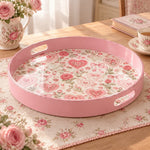 Valentine's Day Plastic Serving Tray – Roses and Doves - MintiHome