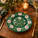 Daily Decorative Charger Plate – Forest Green Daisy - MintiHome