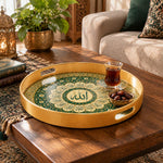 Ramadan & Eid al-Fitr Plastic Serving Tray – Petal Cartouche Roundel - MintiHome