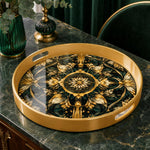 Ramadan & Eid al-Fitr Plastic Serving Tray – Opulent Floral Medallion - MintiHome