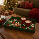 Christmas Diamond Plastic Serving Tray – Poinsettia Ornament Candy - MintiHome