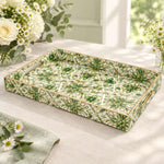 Ramadan Decorative Plastic Serving Tray – Jewel Rosette Lattice full-print plastic serving tray shown in a product view.