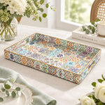 Daily Decorative Plastic Serving Tray – Mosaic Medallion Tile - MintiHome