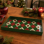 Christmas Diamond Plastic Serving Tray – Poinsettia Ornament Candy - MintiHome
