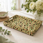 Christmas Pinecone & Leaves Plastic Tray – Rustic Serving Platter - MintiHome