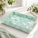 Mint Monstera Serving Tray - Seafoam Wedding Decor - MintiHome