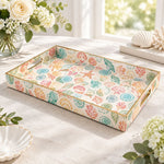 Ocean Decorative Plastic Serving Tray – Pastel Sea Life full-print plastic serving tray shown in a product view.