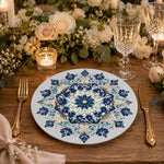 Blue and Gold Mandala Ramadan Decorative Charger Plate - MintiHome