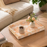 Peach Palm Serving Tray - Golden Hour Wedding Decor - MintiHome
