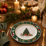 Christmas Tree Santa Reindeer Charger Plate – Woodland - MintiHome