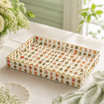 Christmas Tree Stamp Serving Tray - Checkerboard Grid - MintiHome