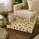 Christmas Decorative Plastic Serving Tray – Christmas Bow And Tree - MintiHome