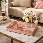 Daily Decorative Plastic Serving Tray – Agate Geode Pink Gold - MintiHome