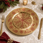 Christmas Snowflake Minimalist Decorative Plate – Geometric Holiday - MintiHome