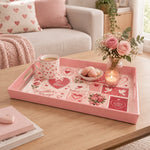 Valentine's Day Plastic Serving Tray – Vintage Love Letters - MintiHome