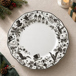 Halloween Decorative Charger Plate – Gothic Toile Rabbit - MintiHome