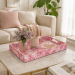Pink Jungle Serving Tray - Rose Garden Wedding Decor - MintiHome