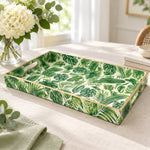 Daily Decorative Plastic Serving Tray – Tropical Fern Monstera - MintiHome