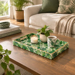 Daily Decorative Plastic Serving Tray – Tropical Fern Monstera - MintiHome