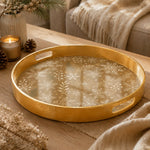 Gold Christmas Serving Tray – Snowflake & Pine Sprig - MintiHome