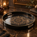 Ramadan & Eid al-Fitr Plastic Serving Tray – Antique Lace Mandala - MintiHome
