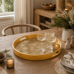 Gold Christmas Serving Tray – Snowflake & Pine Sprig - MintiHome