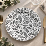 Daily Decorative Charger Plate – Black Line Botanical - MintiHome