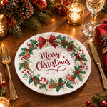 Christmas Decorative Charger Plate – Lush Garland Wreath - MintiHome