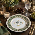 White Ramadan Kareem Calligraphy Decorative Charger Plate - MintiHome
