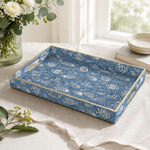 Ocean Fish Blue Plastic Serving Tray - Starfish Design - MintiHome