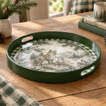 Christmas Decorative Serving Tray – Woodland Fox Engraving - MintiHome