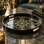Ramadan & Eid al-Fitr Plastic Serving Tray – Geometric Star Rosette - MintiHome